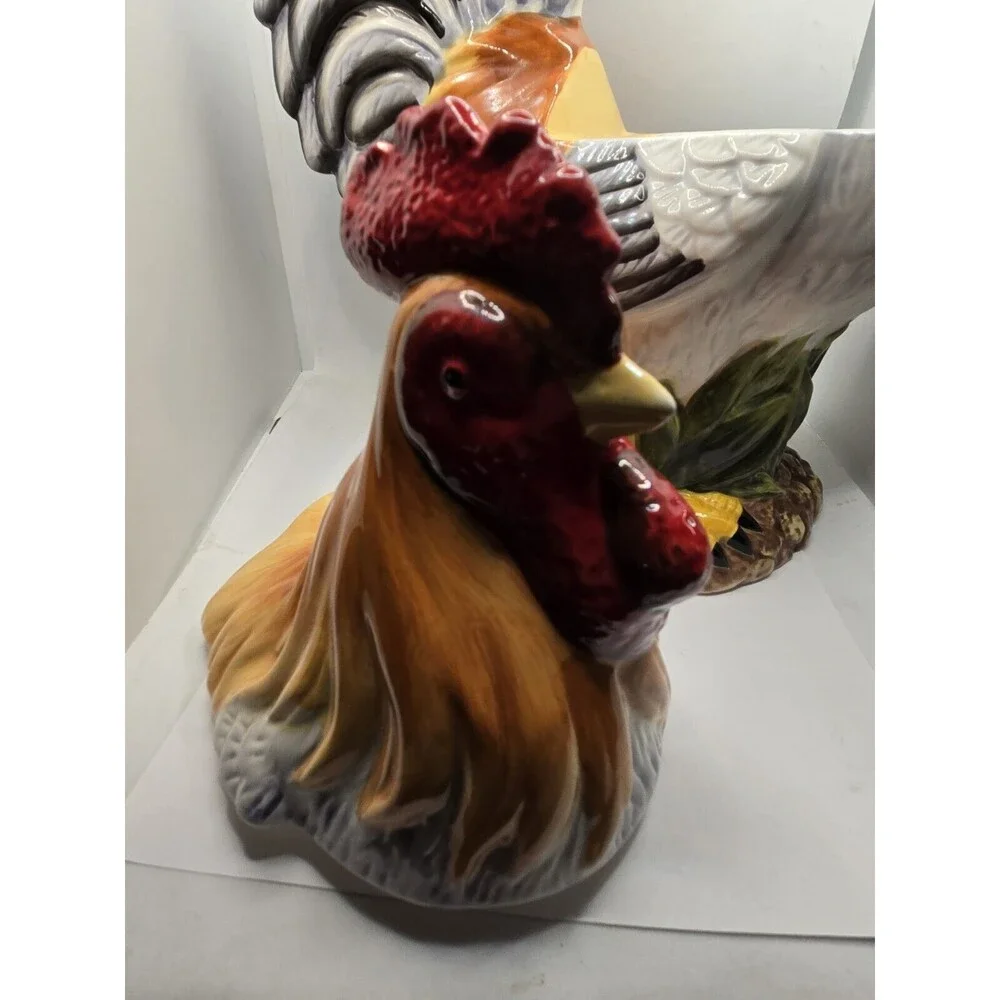 Vintage Jeffrey Banks David's Cookies Rooster Cookie Jar Canister